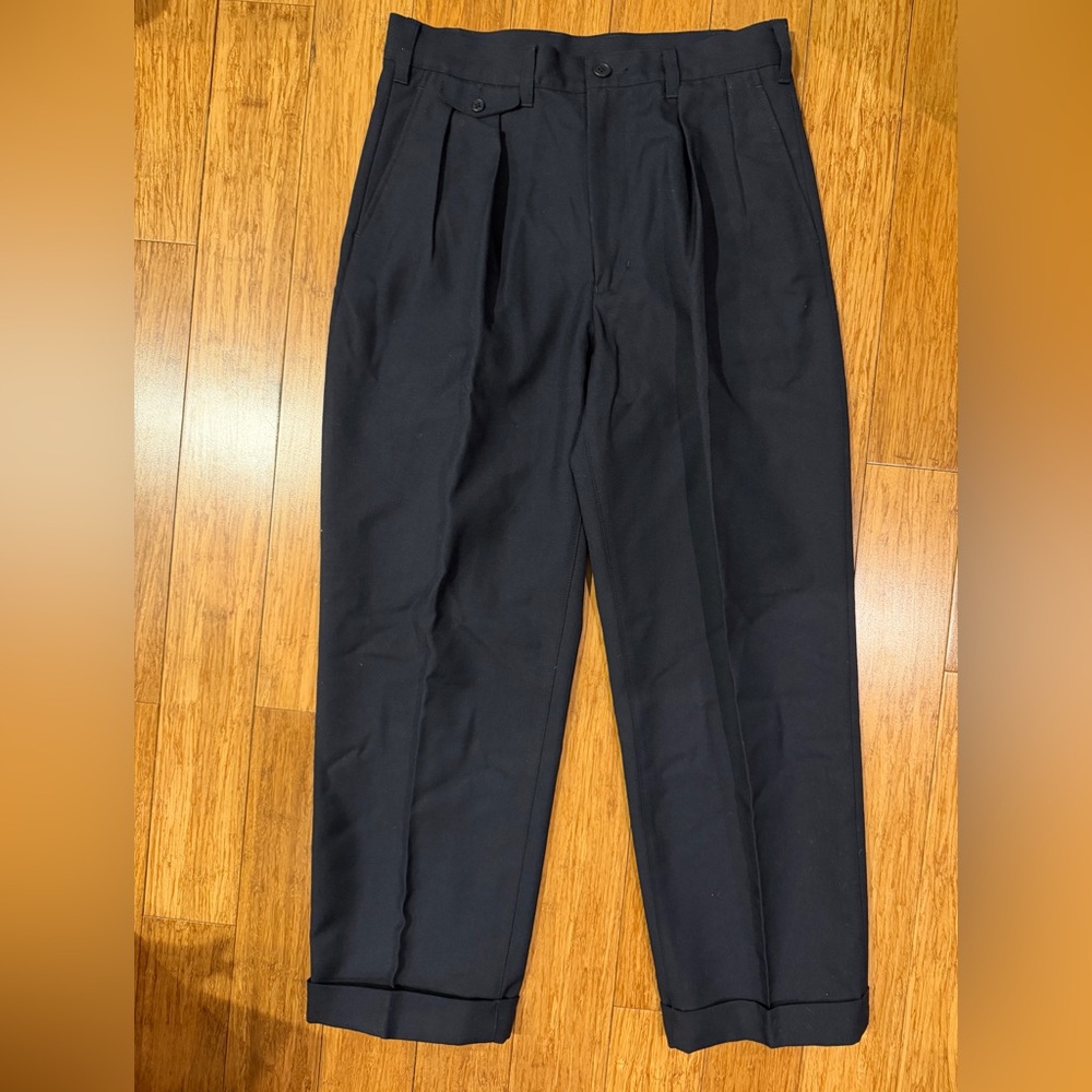Classic 2 tuck wool pants by Beams 30/27